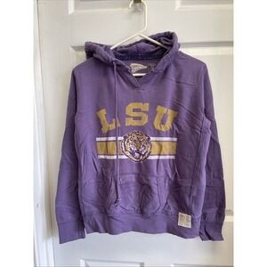 LSU Tigers Purple Hoodie Sweatshirt Womens M Distant Replays Football Soft Comfy